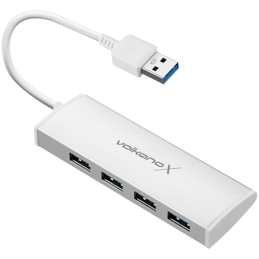 VolkanoX Computer Accessories VolkanoX Media Series 4-Port USB Hub with Power Cable