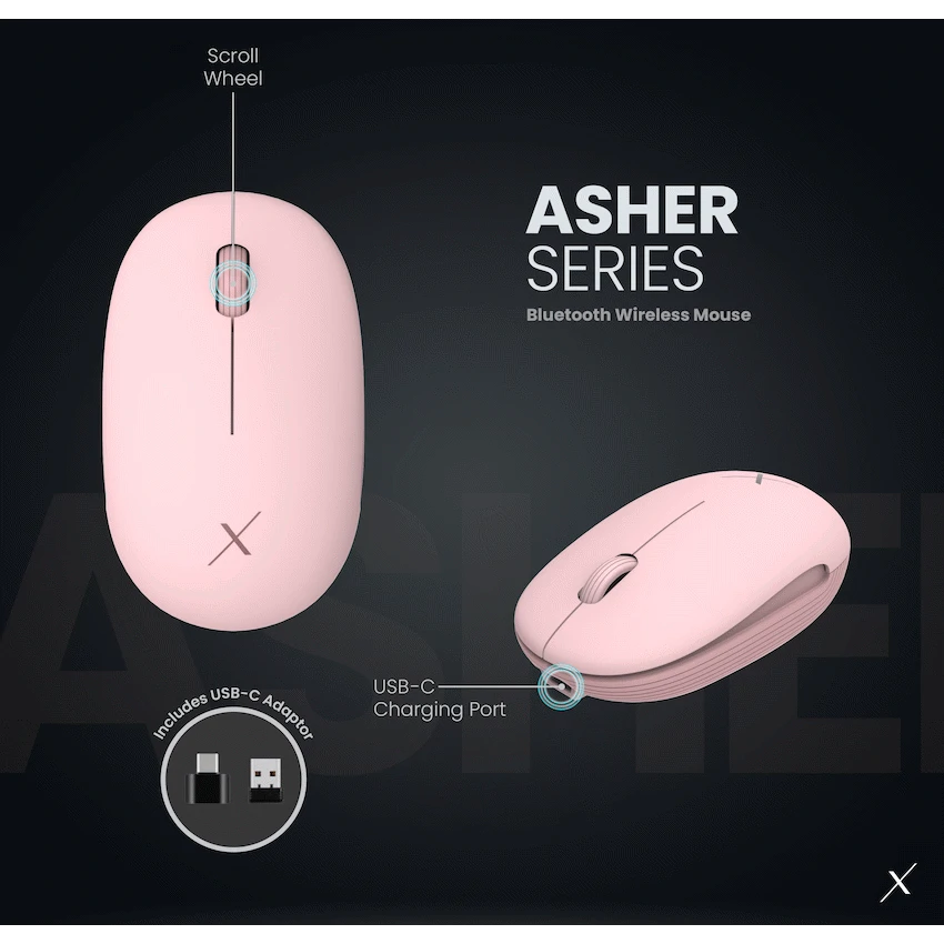 VolkanoX Computer Peripherals VolkanoX Asher Bluetooth Wireless Mouse - Rose