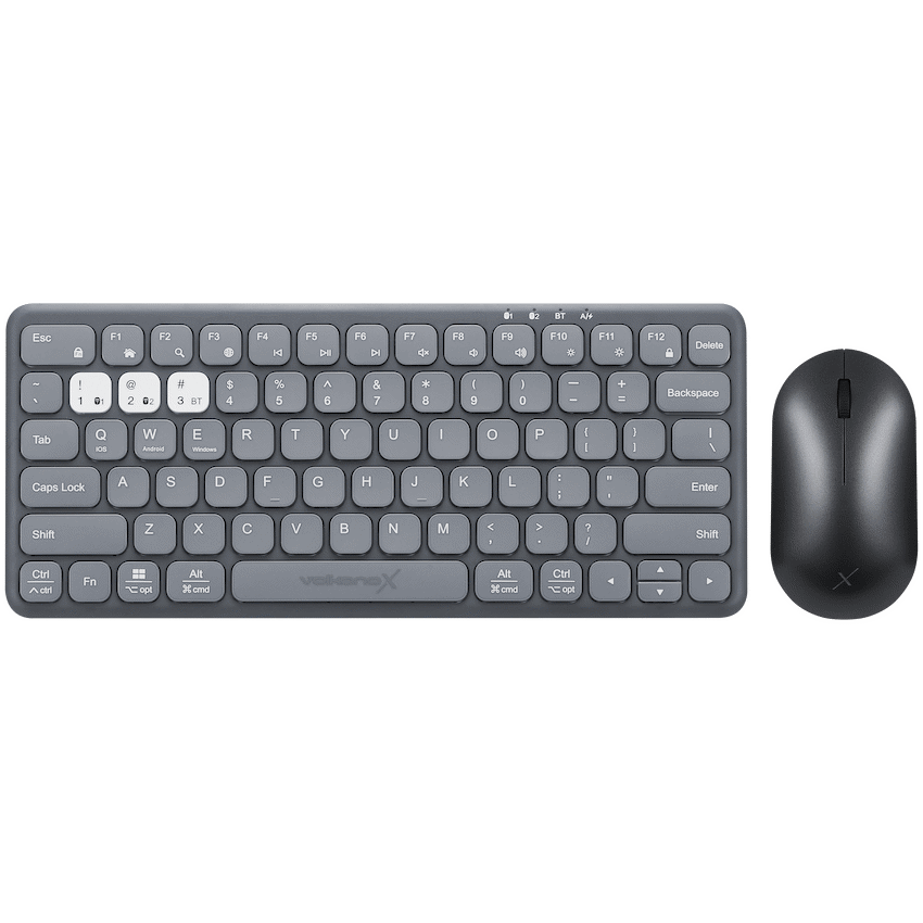 VolkanoX Computer Peripherals VolkanoX Blaze Bluetooth Wireless Keyboard and Mouse Combo - Graphite