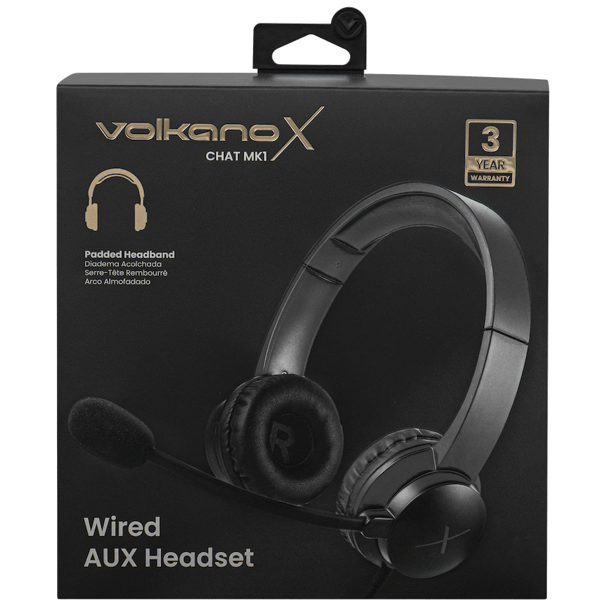 VolkanoX Computer Peripherals VolkanoX Chat Mk1 Series AUX Headset - Graphite