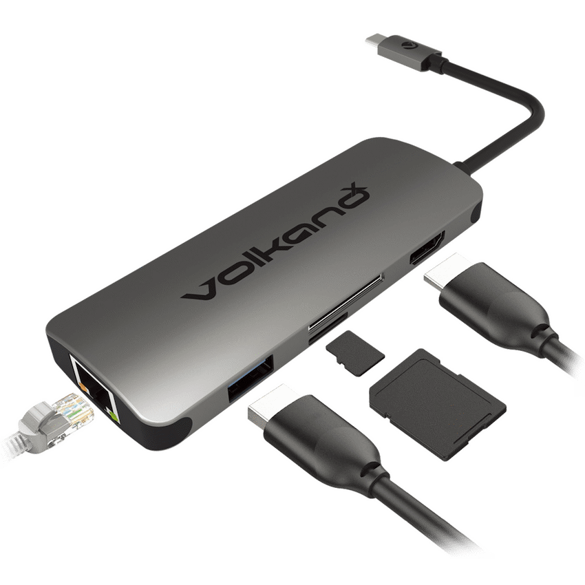 VolkanoX Computer Peripherals VolkanoX Core Dock series USB Type C Dock - HDMI + USB 3.0 + LAN + Card Reader + PD