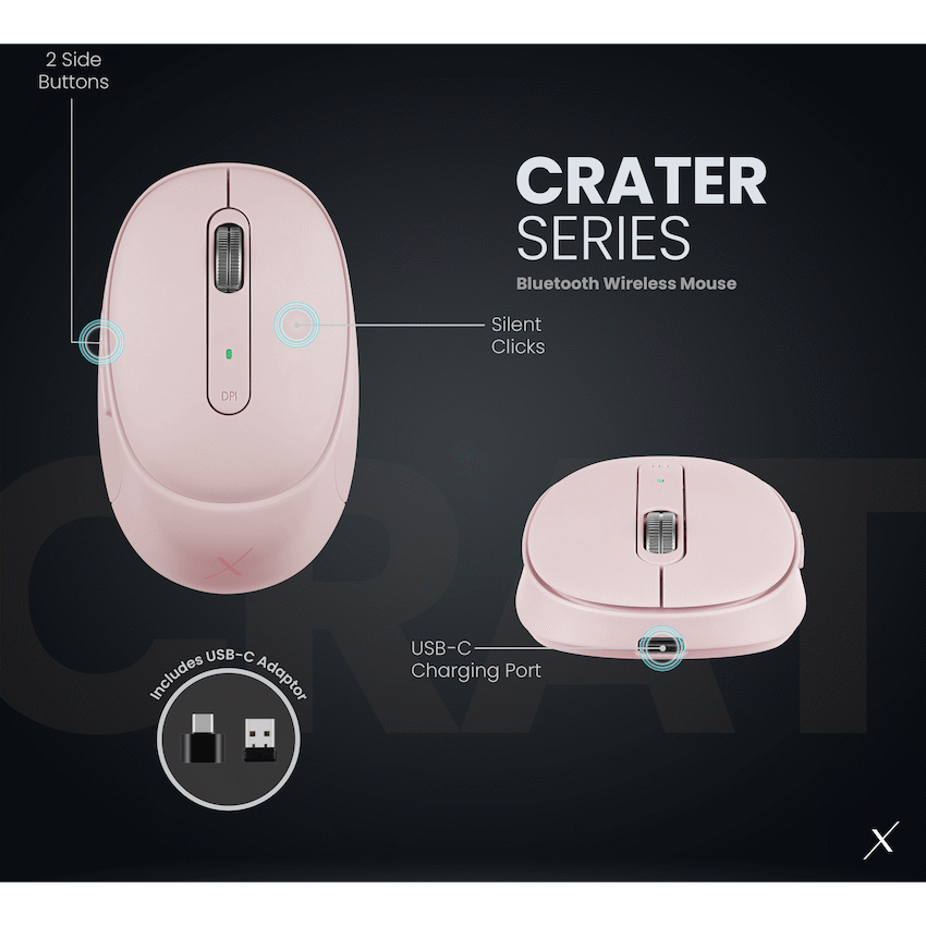 VolkanoX Computer Peripherals VolkanoX Crater Bluetooth Wireless Mouse - Rose