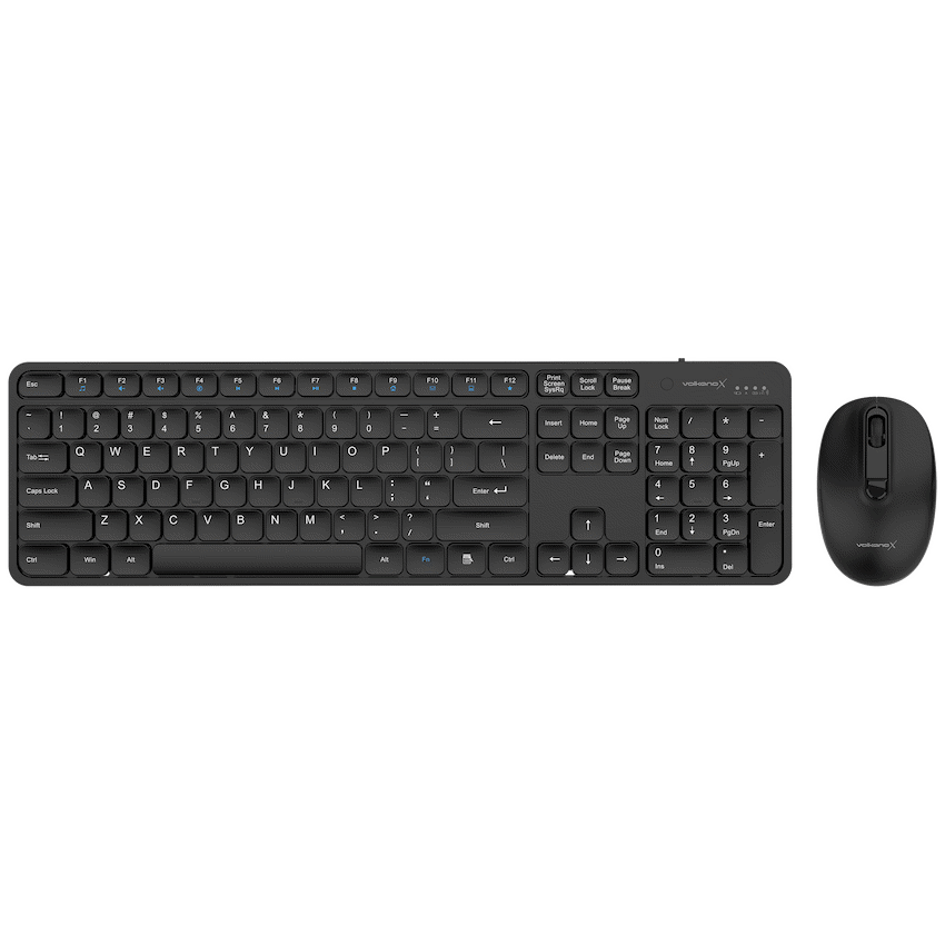 VolkanoX Computer Peripherals VolkanoX Garnet Bluetooth Wireless Keyboard and Mouse Combo - Black