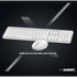 VolkanoX Computer Peripherals VolkanoX Garnet Bluetooth Wireless Keyboard and Mouse Combo - White