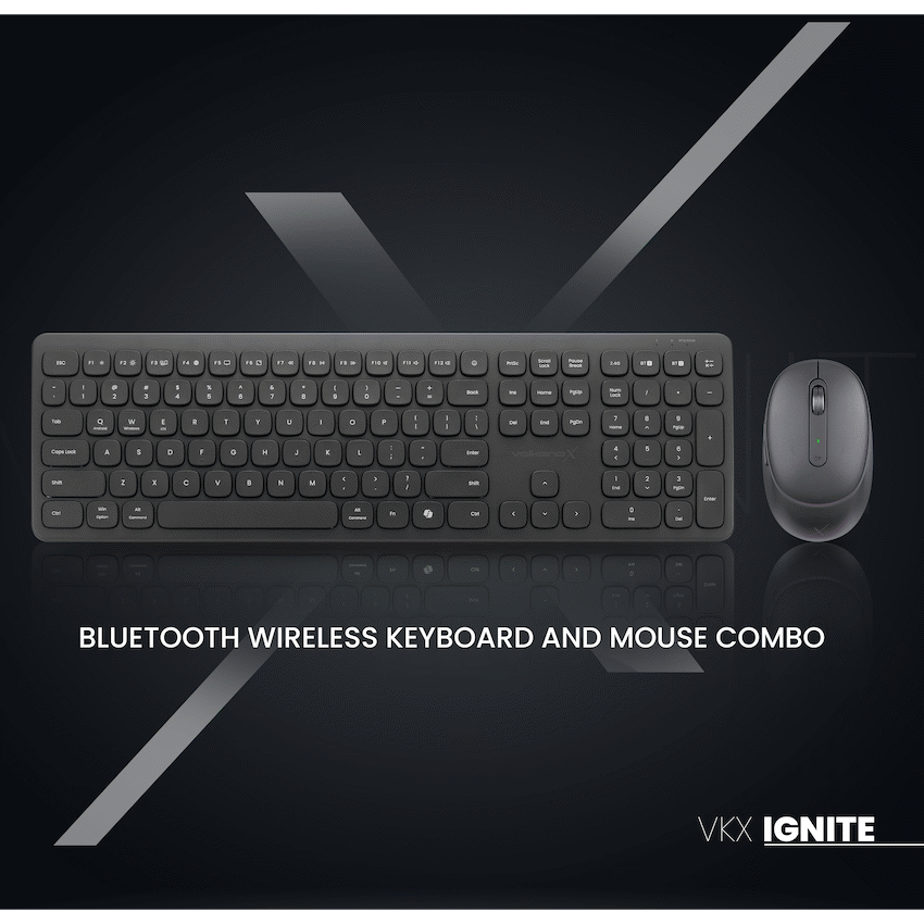 VolkanoX Computer Peripherals VolkanoX Ignite Bluetooth Wireless Keyboard and Mouse Combo - Graphite