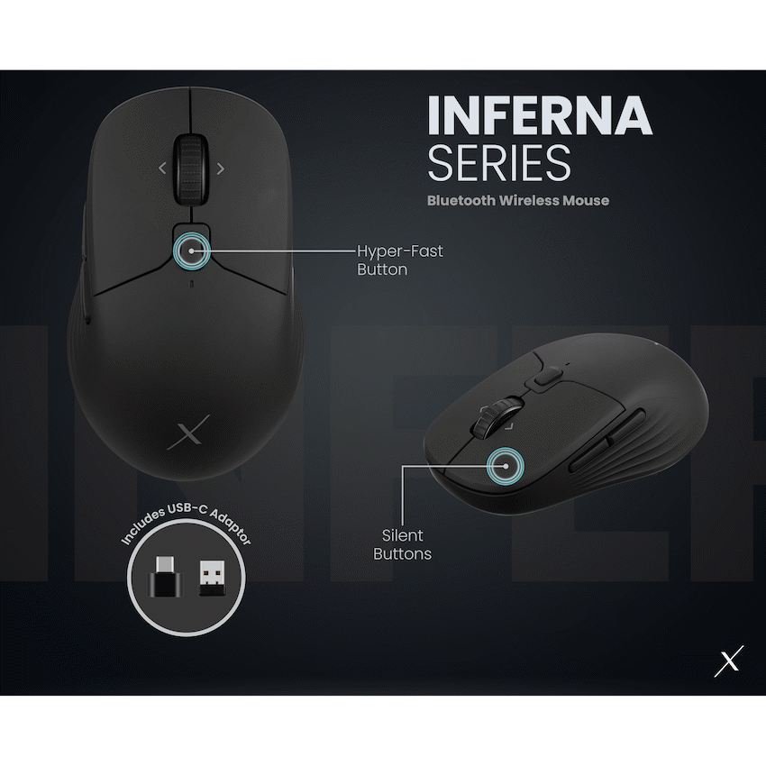 VolkanoX Computer Peripherals VolkanoX Inferna Bluetooth Wireless Mouse - Graphite