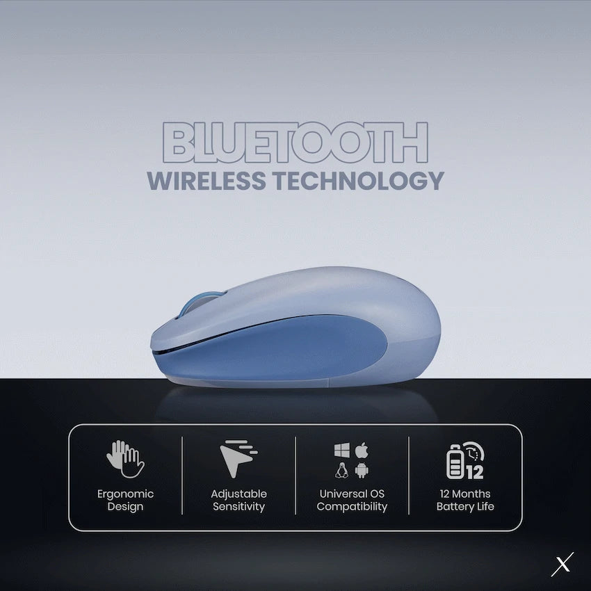 VolkanoX Computer Peripherals VolkanoX Magma Bluetooth Wireless Mouse - Blue Grey