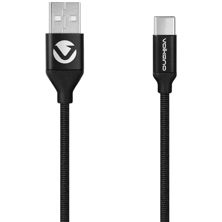 VolkanoX Mobile Accessories Volkano Weave Series Braided Type-C Cable 1.2m 60w - Black