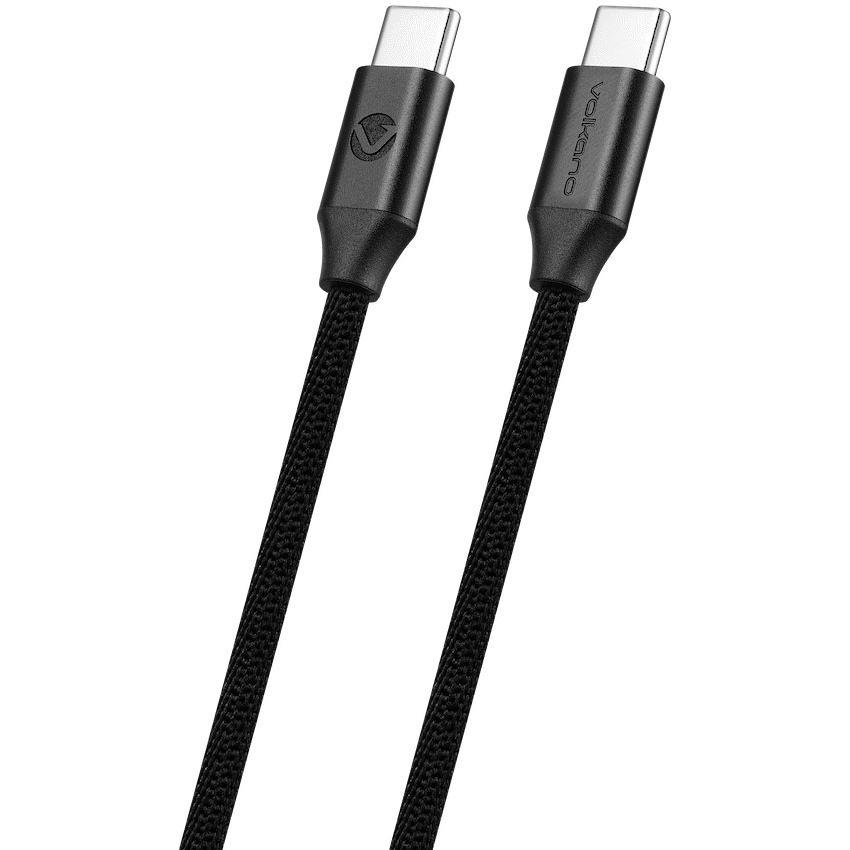 VolkanoX Mobile Accessories Volkano Weave Series Type-C to Type-C Cable (1.2m, 60w) - Black
