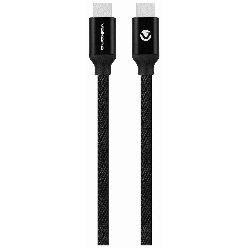 VolkanoX Mobile Accessories Volkano Weave Series Type-C to Type-C Cable (1.2m, 60w) - Black