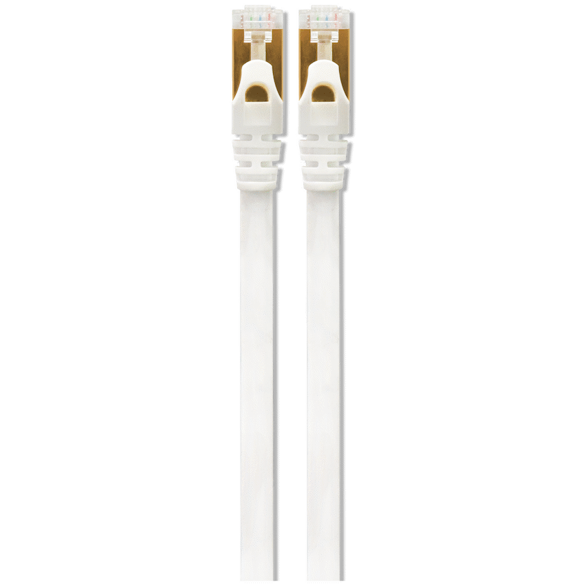 VolkanoX Networking VolkanoX Giga Series Cat 7 Ethernet Cable 3m - White, Gold Tips