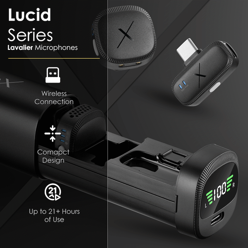 VolkanoX VolkanoX Lucid Series Lavalier Microphones with Charging Case