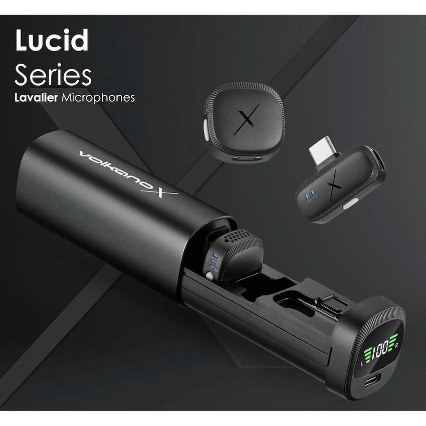 VolkanoX VolkanoX Lucid Series Lavalier Microphones with Charging Case