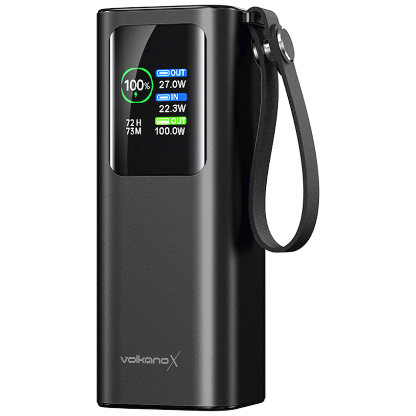 VolkanoX VolkanoX Titan Series - 20 000 mAh - Power Bank with retractable Type-C Cable with Flashlight