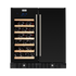 Snomaster 34 Bottle + 95L Black Pro Series Double Door Wine/Beverage Cooler - VT-19DPRO
