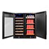 Snomaster 34 Bottle + 95L Black Pro Series Double Door Wine/Beverage Cooler - VT-19DPRO