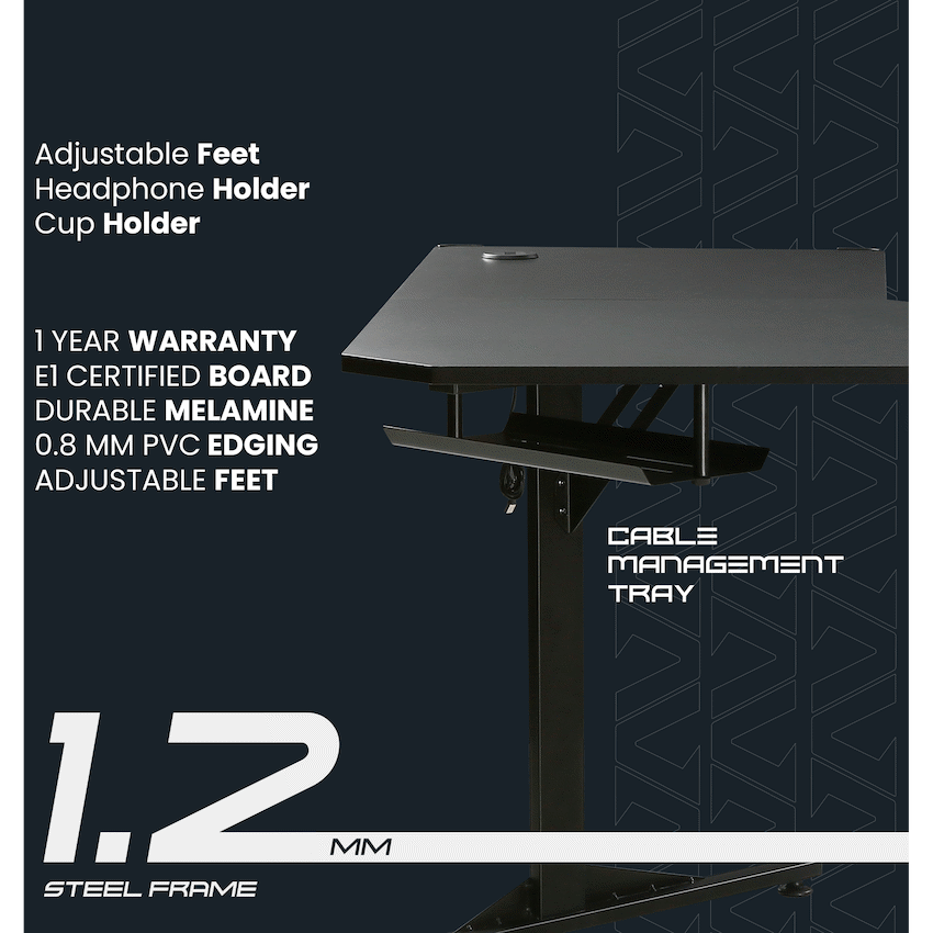 VX Gaming Furniture Rampage Gaming Desk