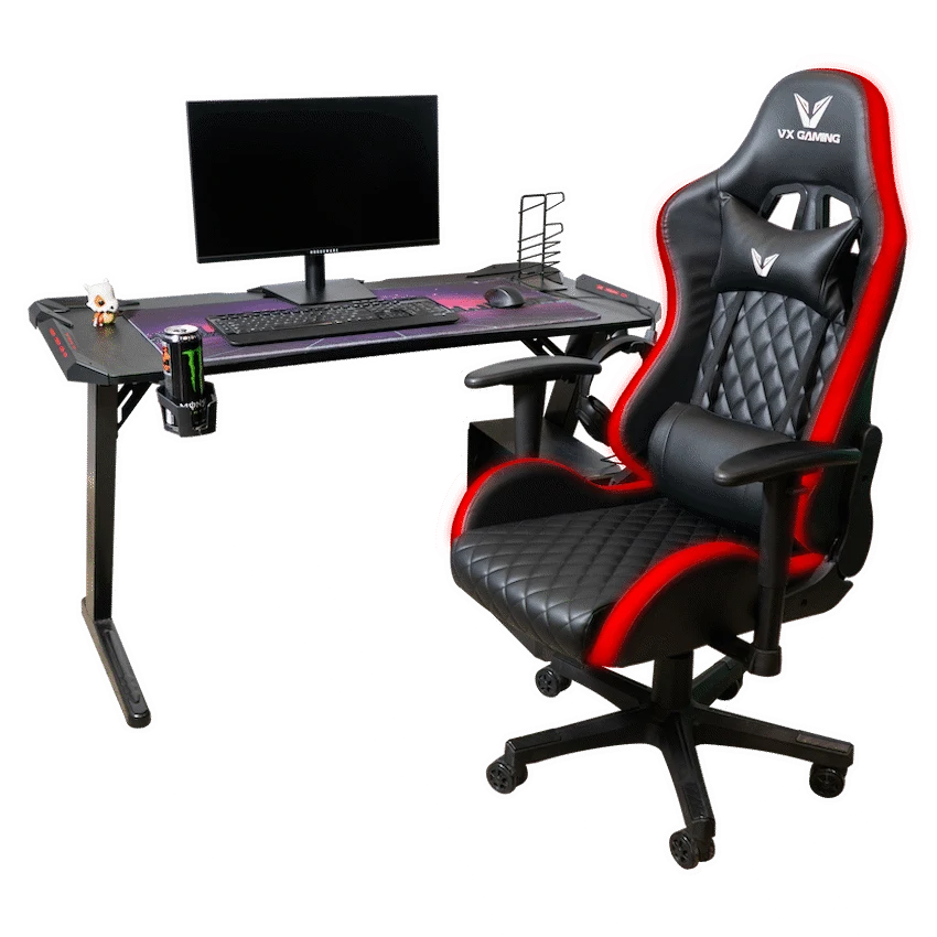 VX Gaming Furniture VX Gaming Lumas High-Back Gaming Chair with RGB Lights
