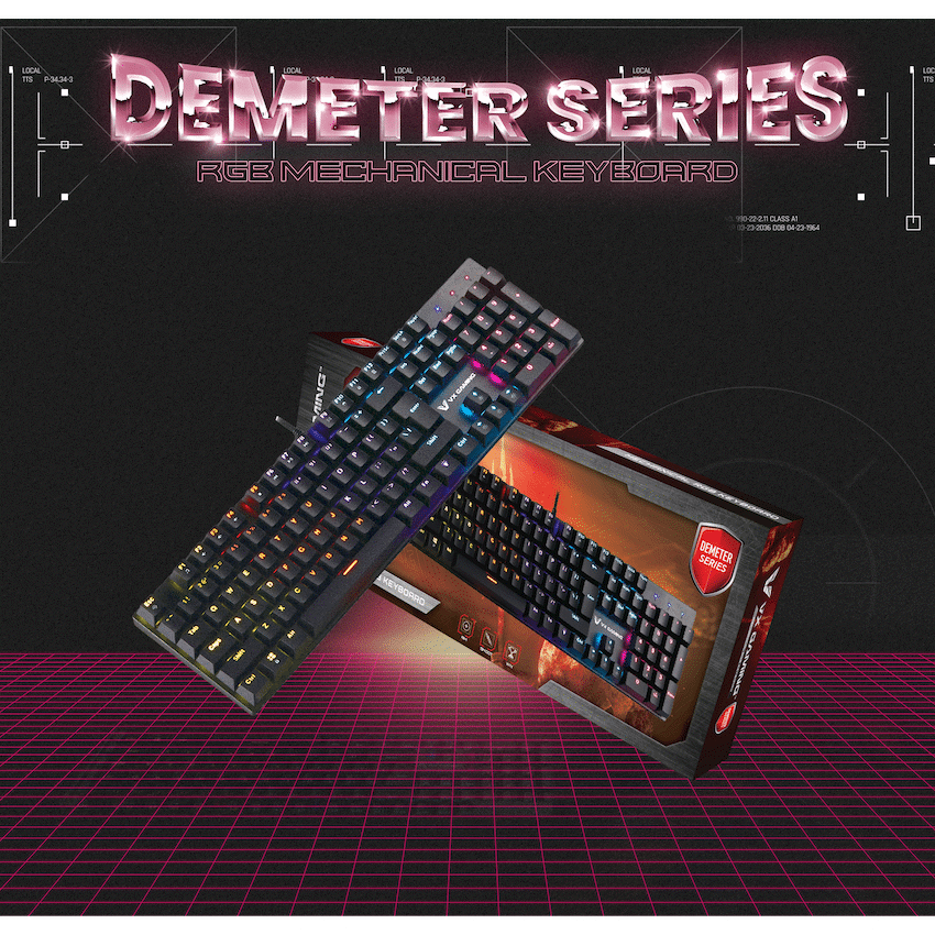 VX Gaming Gaming VX Demeter Series Mechanical Keyboard with Full RGB Lighting