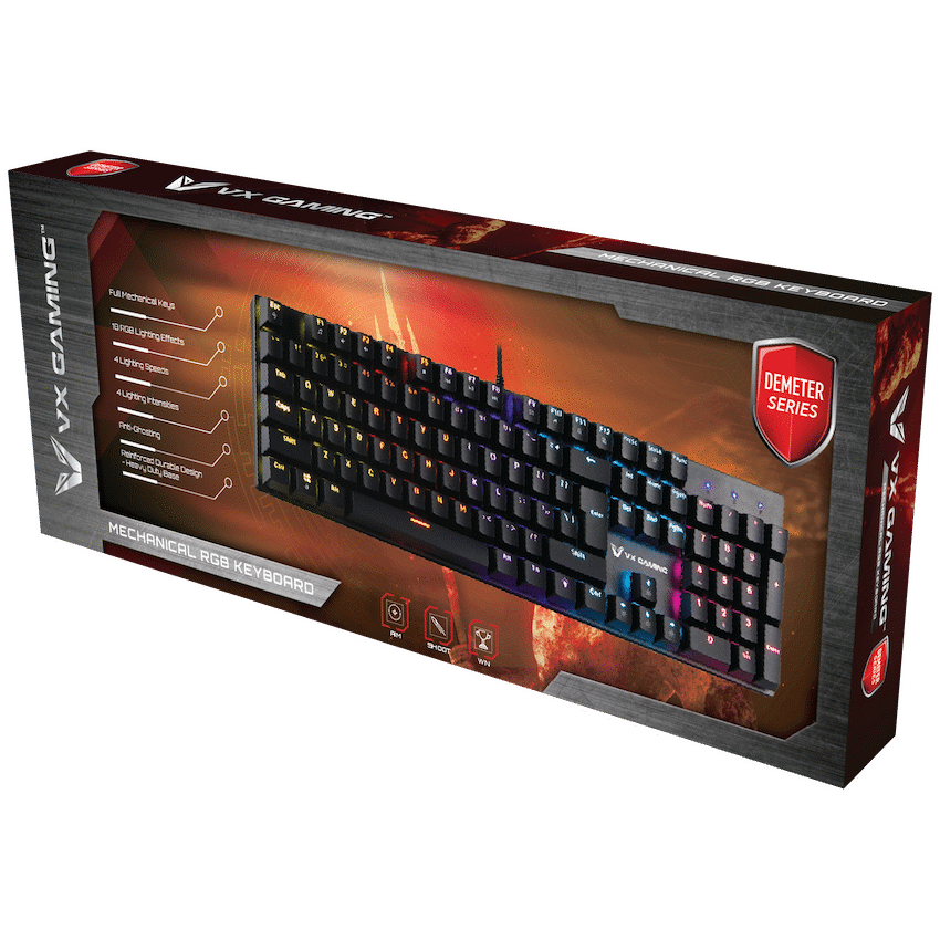 VX Gaming Gaming VX Demeter Series Mechanical Keyboard with Full RGB Lighting