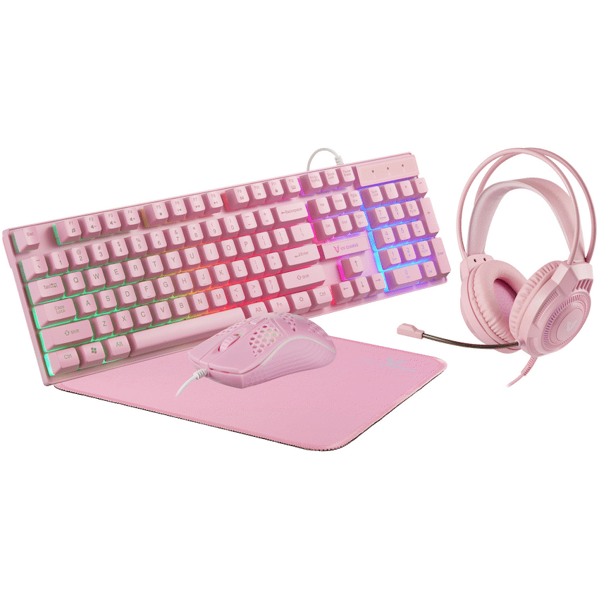 VX Gaming Gaming VX Gaming Freya Pink 4 -in-1 Rainbow Combo