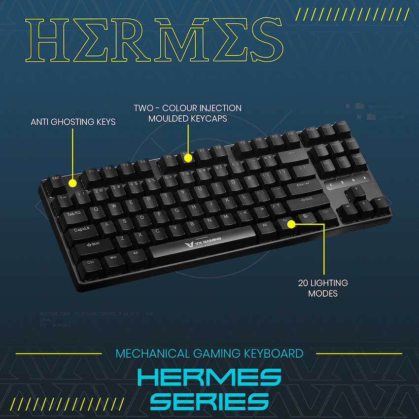 VX Gaming Gaming VX Gaming Hermes Series Mechanical Gaming Keyboard
