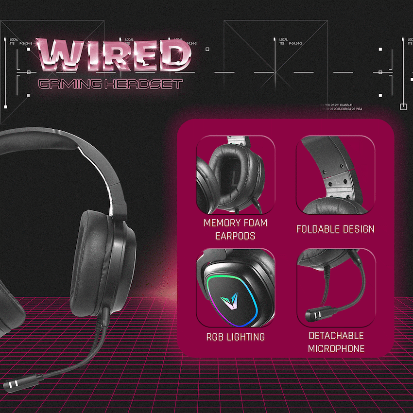 VX Gaming Gaming VX Gaming Maverick series Gaming Headset RGB