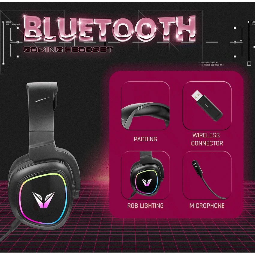 VX Gaming Gaming VX Gaming Stealth Series Wireless Gaming Headset - RGB