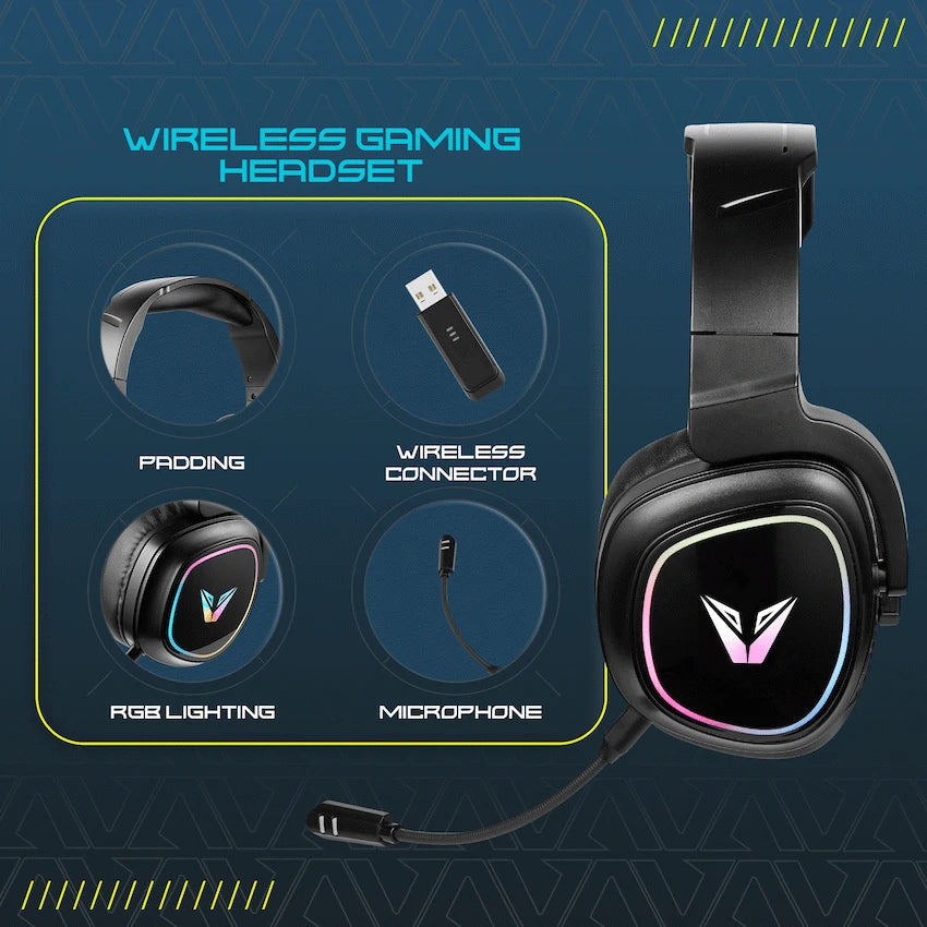 VX Gaming Gaming VX Gaming Stealth Series Wireless Gaming Headset - RGB