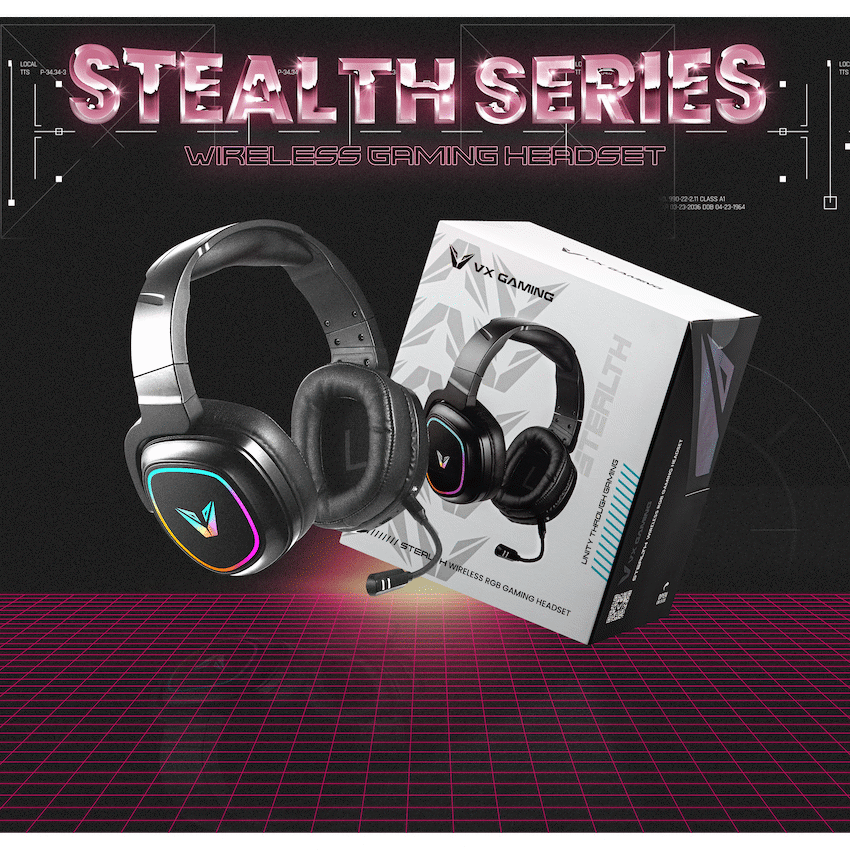 VX Gaming Gaming VX Gaming Stealth Series Wireless Gaming Headset - RGB