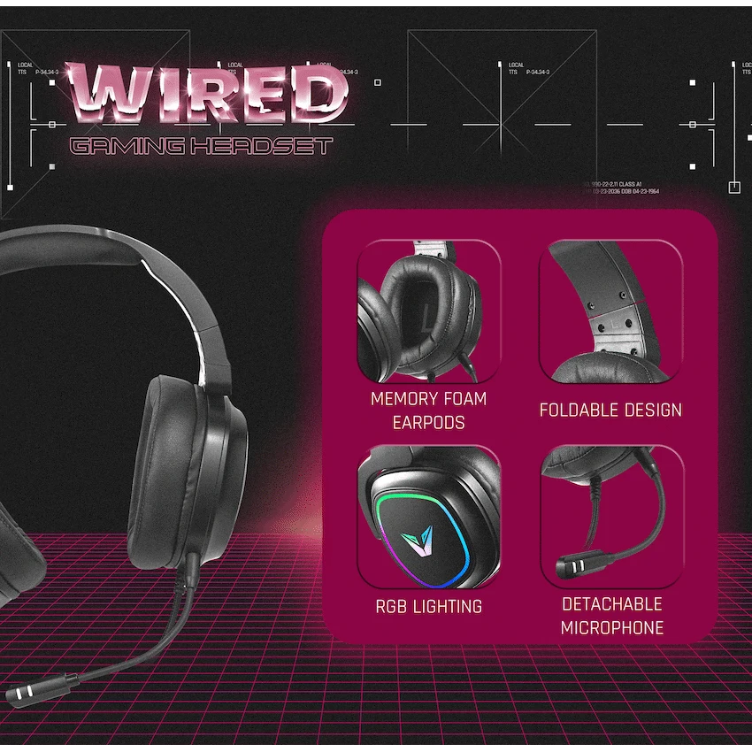 VX Gaming Gaming VX Gaming Thunder series Gaming Headset RGB