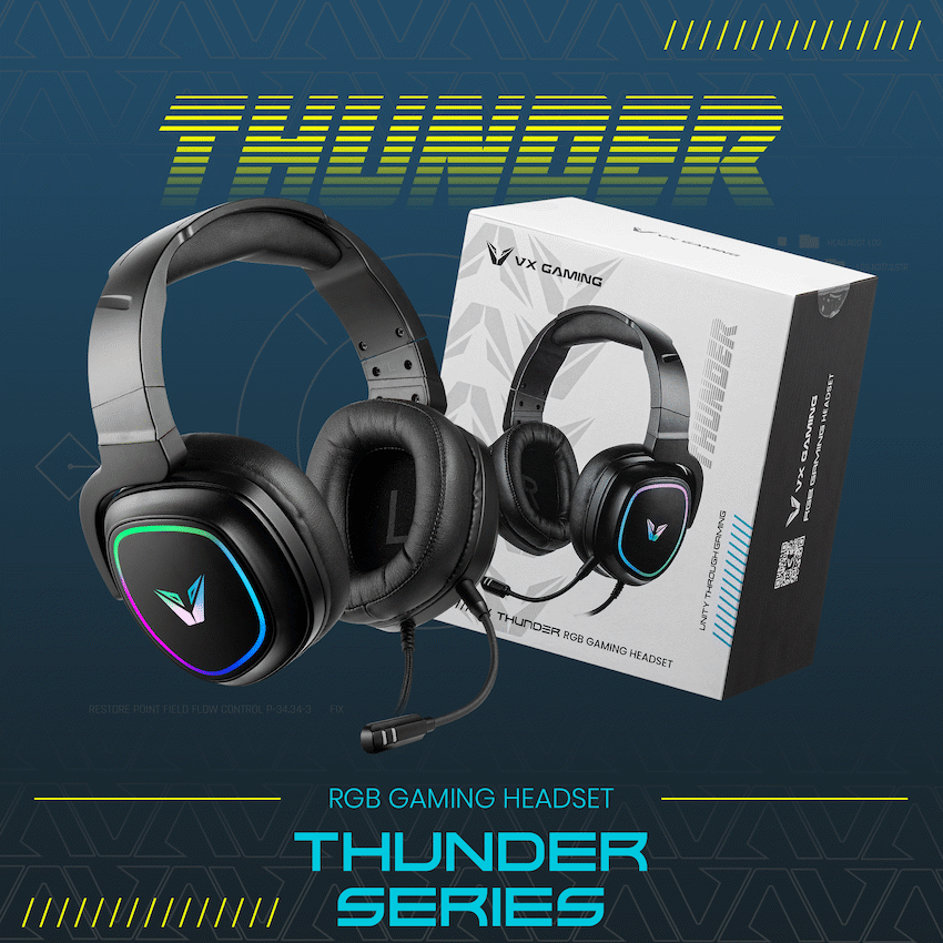 VX Gaming Gaming VX Gaming Thunder series Gaming Headset RGB