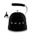 Smeg 2.3L Black Whistling Kettle - WKF01BL