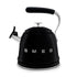 Smeg 2.3L Black Whistling Kettle - WKF01BL