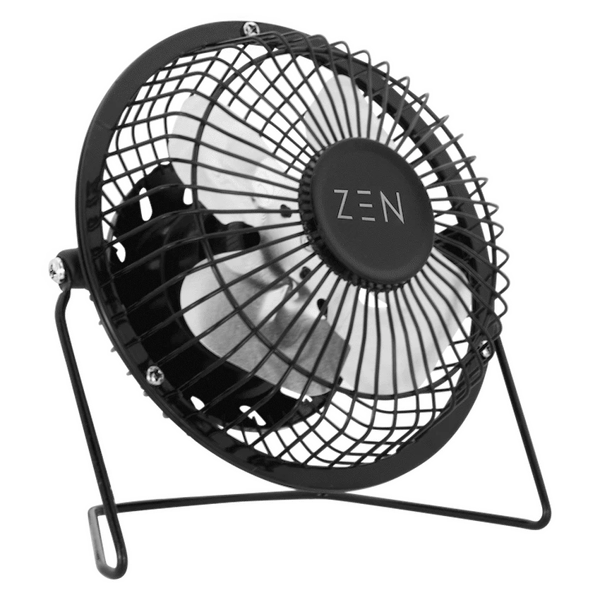ZEN Kitchen and Home ZEN Cool Series 4" Mini Desk Fan - Black