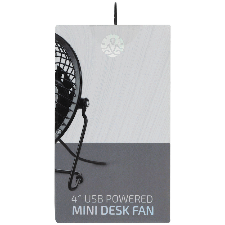 ZEN Kitchen and Home ZEN Cool Series 4" Mini Desk Fan - Black
