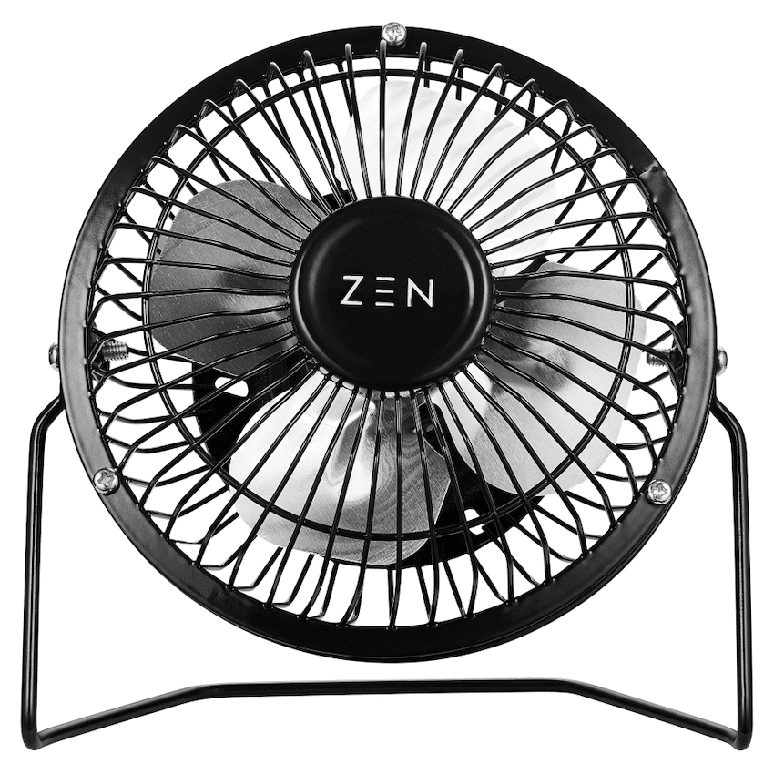 ZEN Kitchen and Home ZEN Cool Series 4" Mini Desk Fan - Black