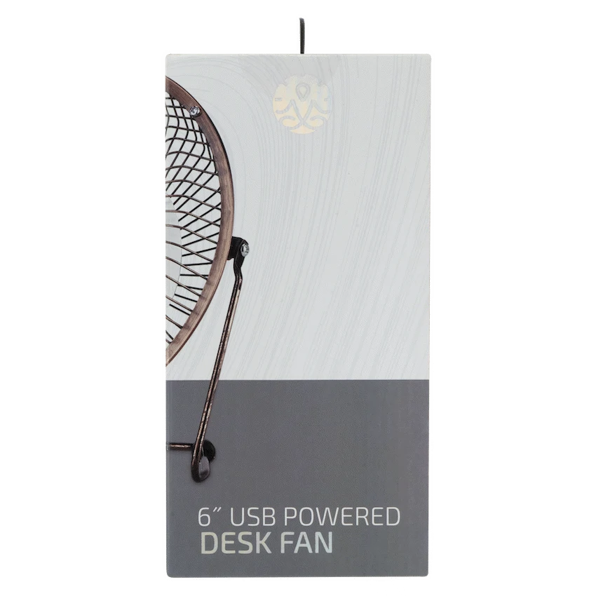 ZEN Kitchen and Home Zen Cool Series 6in Desk Fan - Copper