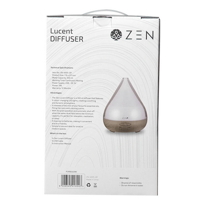 ZEN Kitchen and Home Zen Lucent Diffuser - Grey