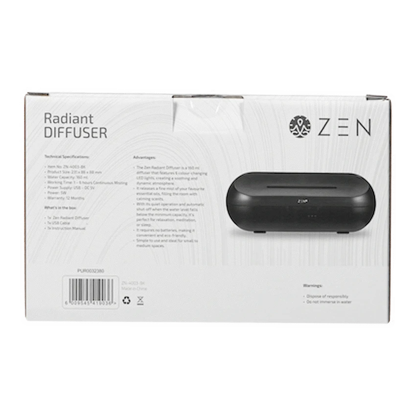 ZEN Kitchen and Home Zen Radiant Diffuser - Black