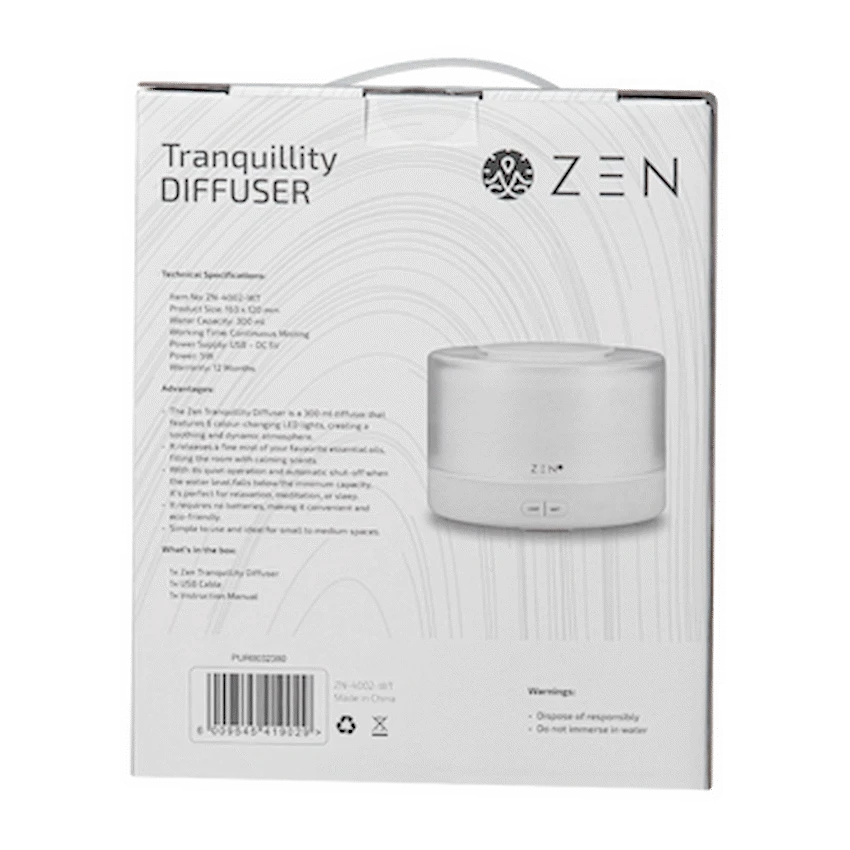 ZEN Kitchen and Home Zen Tranquillity Diffuser - White